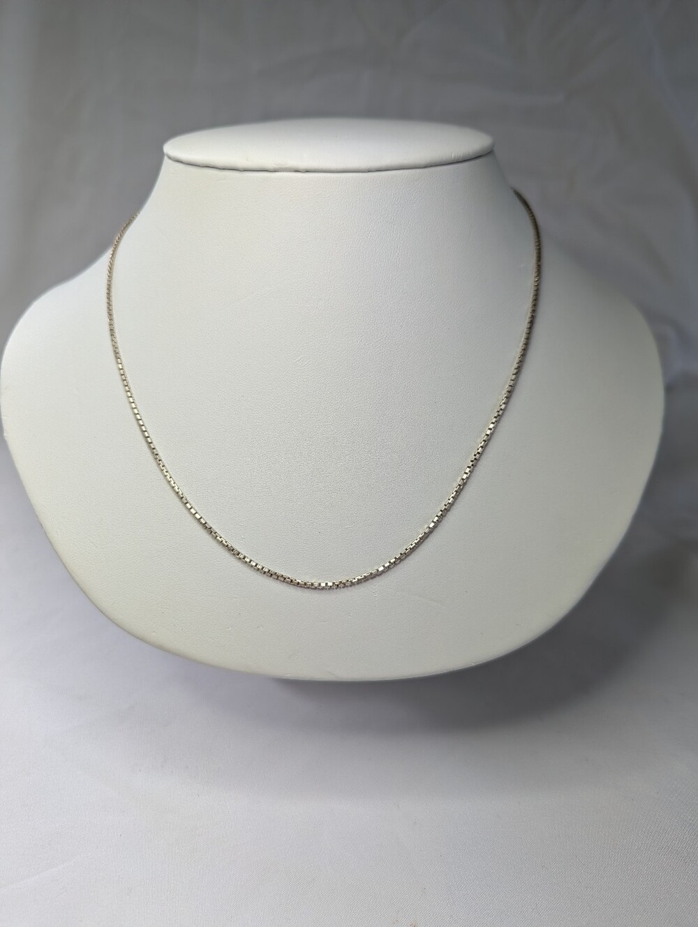 Classic Heavy Unisex Sterling Silver Box Chain Necklace